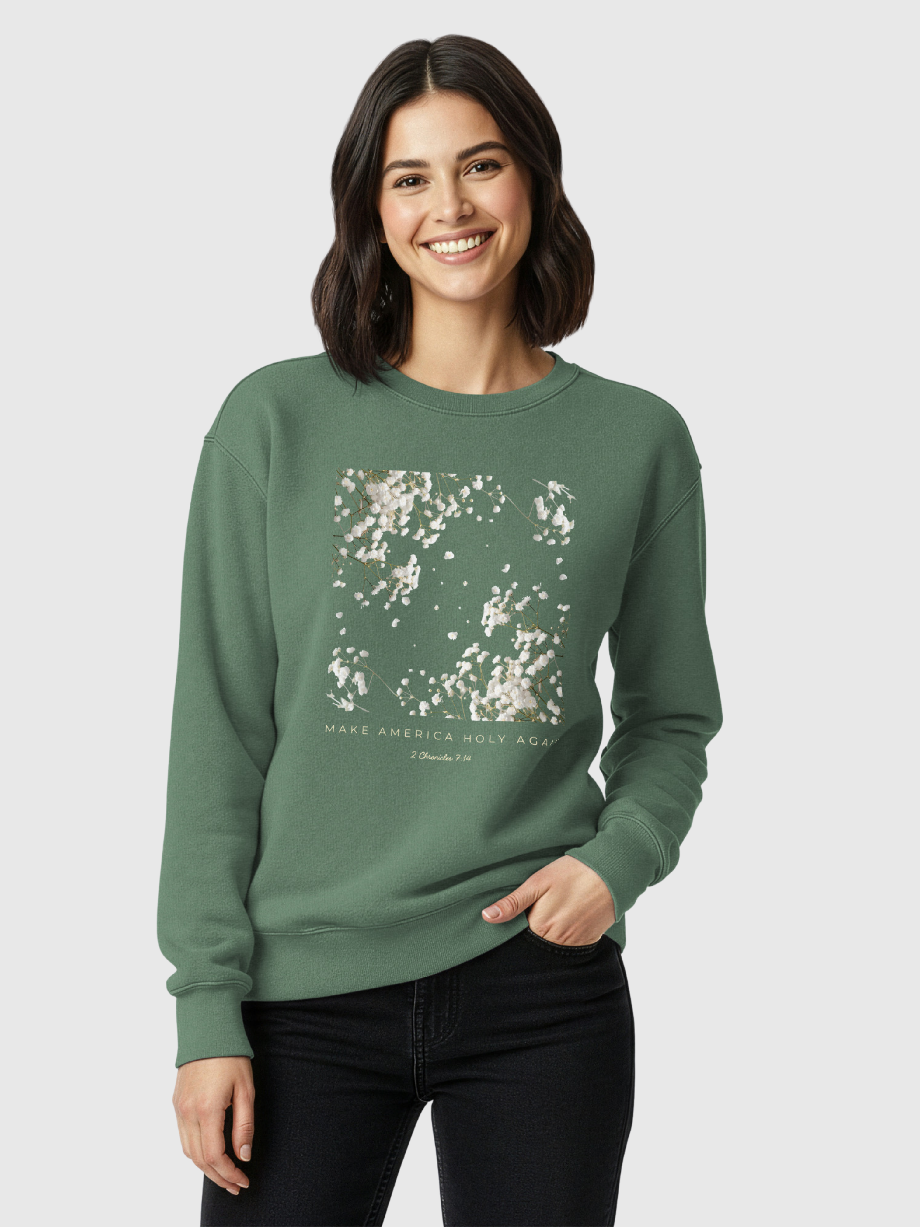 Make America Holy Again - Comfy Sweatshirt (Light Green)